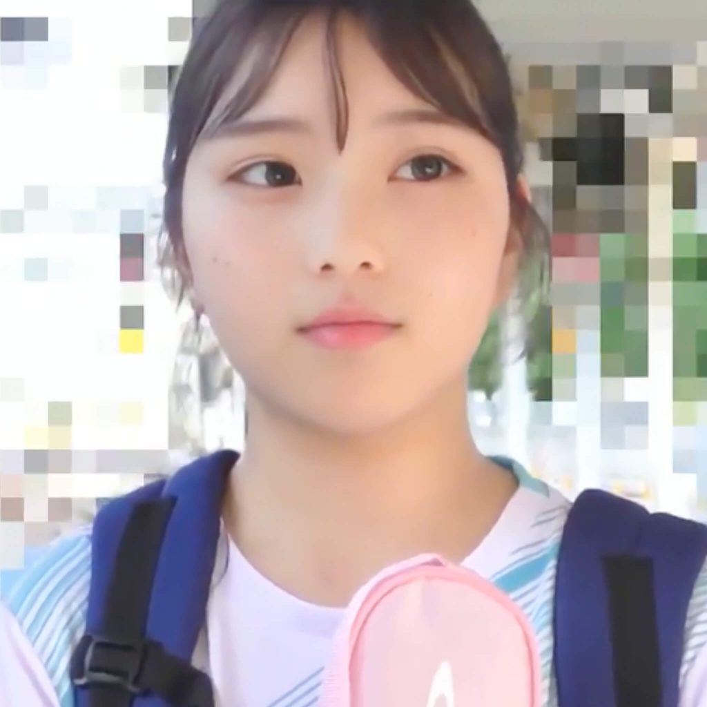 駅ホーム、バトミントン部活帰りちゃん030|y030|ゆず故障